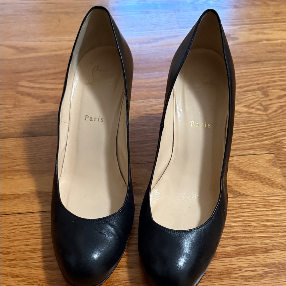 Christian Louboutin Black Leather Heels